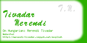 tivadar merendi business card